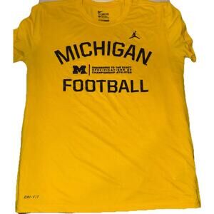 Nike Dri Fit Michigan Wolverines Short Sleeve T Shirt Mens Large